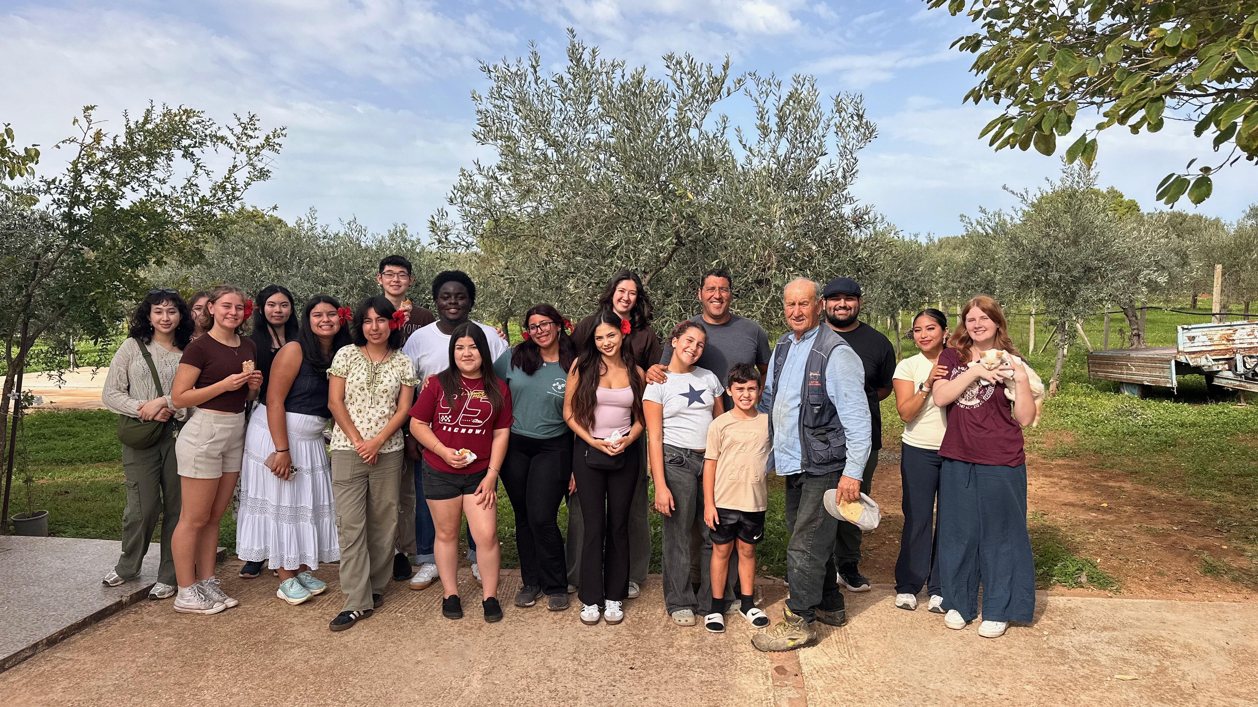 Group at the olive farm