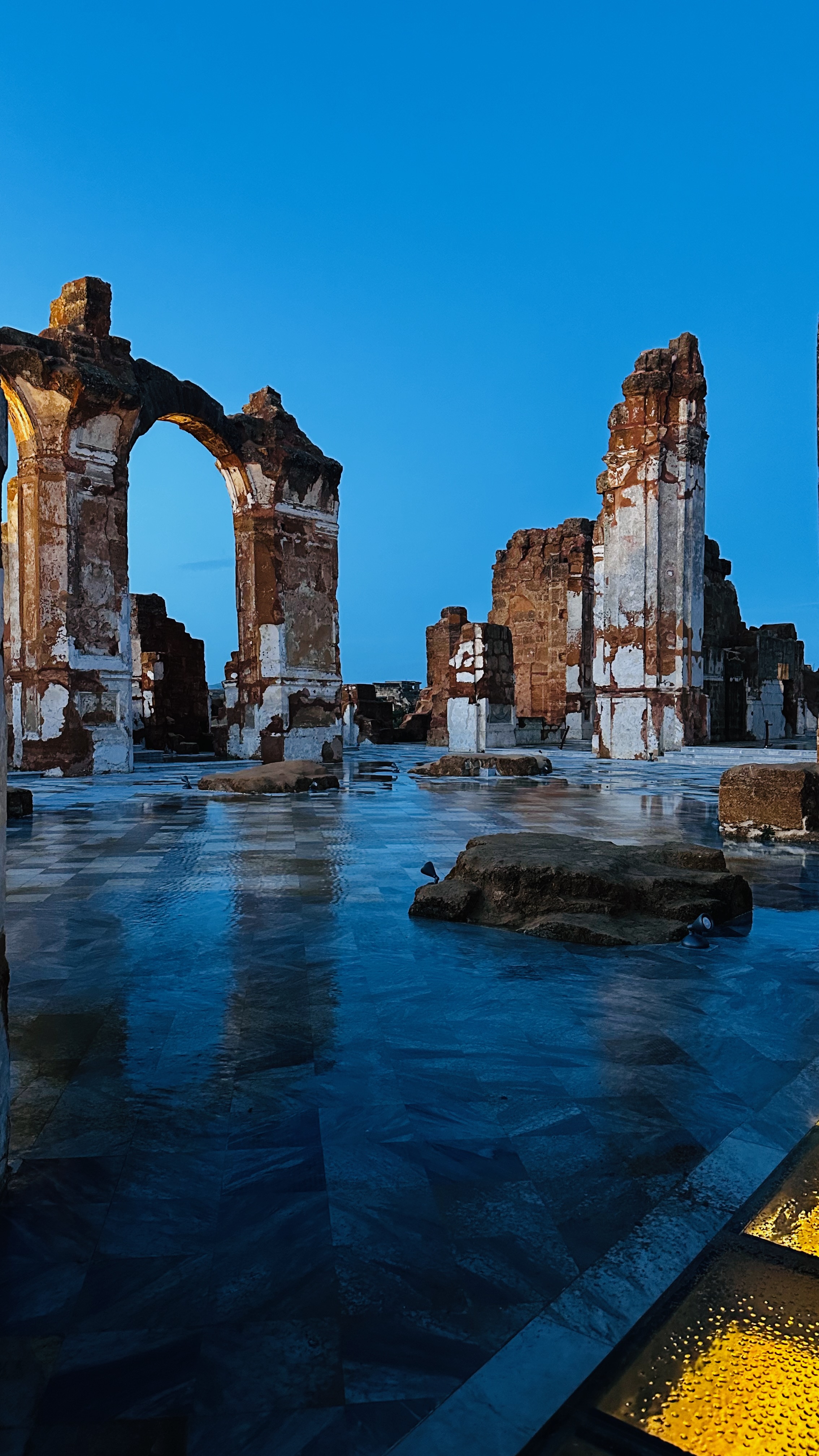 Ancient Sicilian ruins at night — heritage journeys