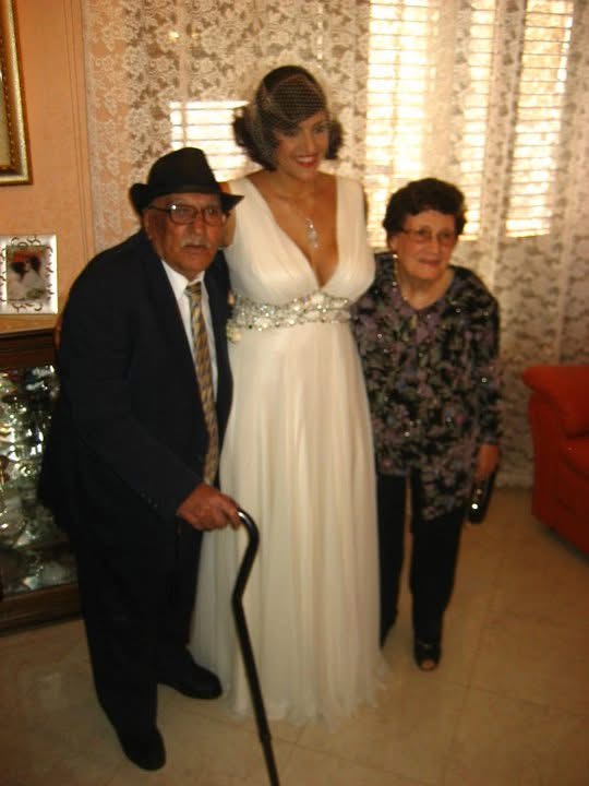 Josephine with her Nonni on her wedding day