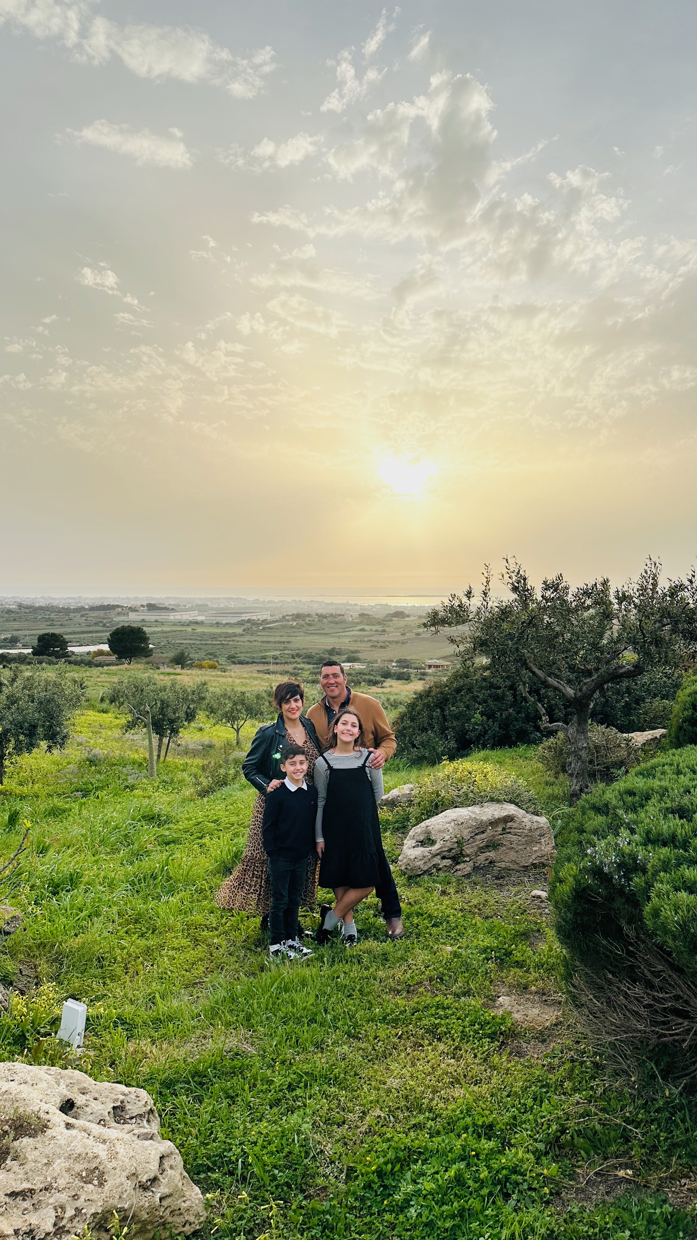 Golden light over Sicilian countryside